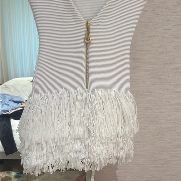Aje White Fringe Mini Dress - Picture 5 of 5